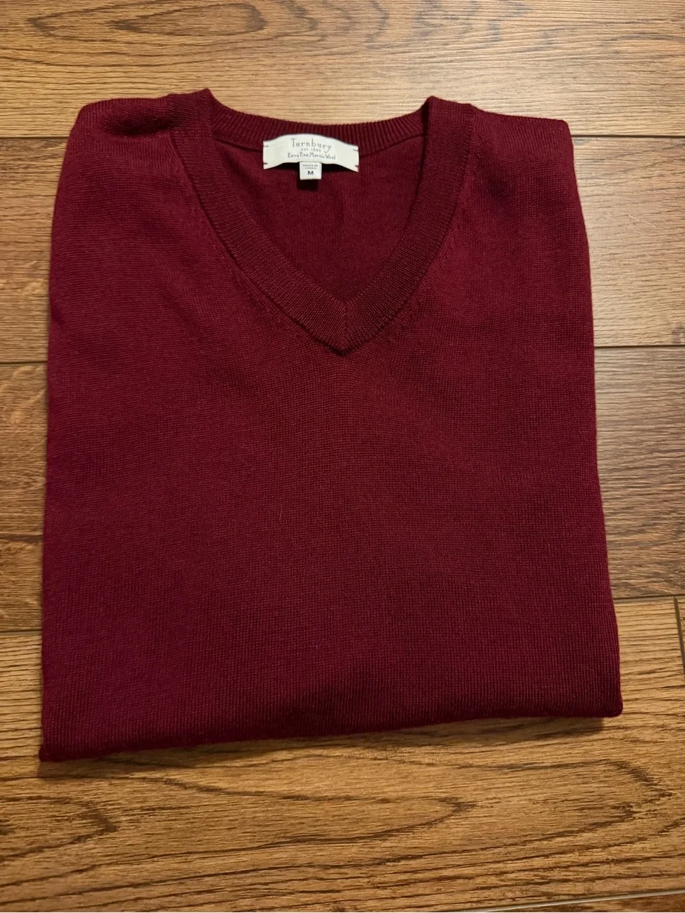 Men's‎ 100% Merino Wool V-Neck Sleeveless Sweater Vest - Deep Burgundy